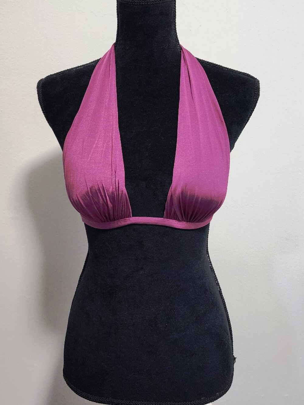 Victoria's Secret Purple Adjustable Halter Bikini Top Women's S